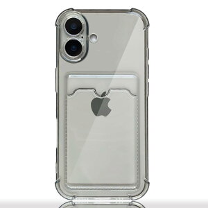 【送料無料】JOOBOY スマホケース 対応 iPhone 16 Plus クリアケース 透明 カード収納 TPU ソフト ストラップホール付き 薄型 軽量 黄変防止 耐久 すり傷防止 ワイヤレス充電対応 アイフォン16 プラ