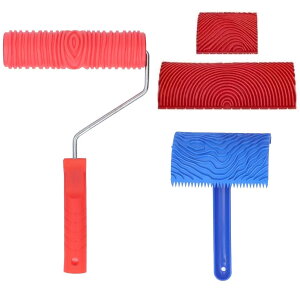 【送料無料】COZENTA パターンローラー 塗装ローラー 木目調 ローラーハンドル 4点セット