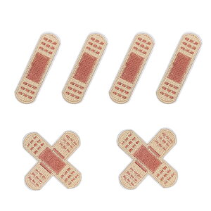【送料無料】BLOOPIC 刺しゅうワッペン 6枚 クロス貼りデザイン ししゅう 絆創膏 かわいい 刺繍 パッチ 補修 縫い付け DIY 飾りアクセサリー 男の子 女の子 手芸 子供 幼稚園 保育園 お祝い ギフ