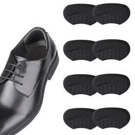【送料無料】Senteria かかとパッド 靴擦れ防止 パカパカ防止 サイズ調整 粘着シール付き 滑り止め 自由にカット可能 脱げ対策 レディスー メンズ 革靴 パンプス ハイヒール スニーカー 厚さ6mm 4足セット ブラック