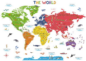 yzDECOWALL DL3-2212  JtȐEn} EH[ XebJ[ (165x99 cm) fR ct ۈ牀 q DIY p Ǔ] V[ EH[A[g V[ j̎q ̎q 17 ǂ oX