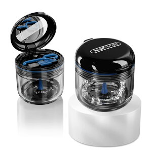 【送料無料】youfo マウスピース ケース 入れ歯 洗浄ケース 水漏れしない リテーナーケース 携帯用 おしゃれ 矯正 容器 耐熱100度(ブラック)