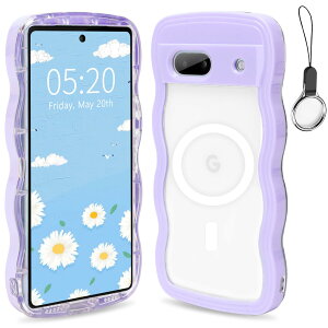 �y���������zHILEGENER Google Pixel 8A �P�[�X MagSafe�Ή� �N���A �\�t�gTPU�J�o�[ ���킢�� �g��t���[�� ���˂��� �O�[�O�� �s�N�Z��8A 6.1�C���`�p����~�� �X�}�z�P�[�X�E�F�[�u �f�U�C�� ��Ƀt