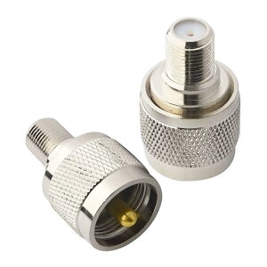 【送料無料】BOOBRIE 同軸コネクタ UHFオス-Fメスコネクタ M型コネクタ UHFオス変換Fメス UHFコネクタ PL259 Fメス変換アダプタ MP M型オス 延長コネクタ ラジオ/TV/アンテナ/無線LANデバイス用 2個セ