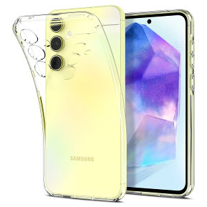 【送料無料】Spigen Galaxy A55 5G ケース クリア 薄型 耐衝撃 軽量 米軍MIL規格取得 黄変抑制 指紋防止 擦り傷防止 リキッド・クリスタル ACS07537 (クリスタル・クリア)