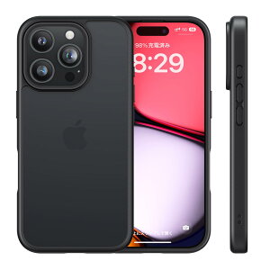 【送料無料】NIMASO iPhone16Pro用 ケース カバー 滑り止め マット仕上げ 全面保護 いPhone16Pro対応 耐衝撃 米軍MIL規格取得 ワイヤレス充電 ストラップホール付き アイフォン16プロ対応 (6.3インチ