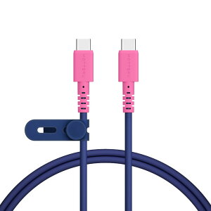 【送料無料】MOTTERU (モッテル) バイカラーケーブル USB-C to USB-C 60W iPhone16e 16 15 Android スマートフォン各種 iPad Macbook しなやかでやわらかい 断線に強い 急速充電 PD60W データ転送 シリコンケーブ