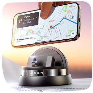 【送料無料】LISEN スマホホルダー 車 置き型 車載ホルダー ダッシュボード 片手操作 スマホスタンド 360°回転可能 角度調整 脱着簡単 滑り止め 車用 スタンド カー用品 タブレットホルダー iP