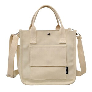 【送料無料】 お散歩バッグ 帆布 2Way 犬 ミニトートバッグ 散歩用 ペット 斜めがけ ショルダーバッグ (ホワイト)