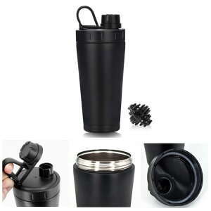 �y���������zAT Product �v���e�C���V�F�C�J�[ �V�F�C�J�[ �v���e�C�� 2�d�\�� 600ml �X�e�����X�� �H�i�q���@������ (�u���b�N)