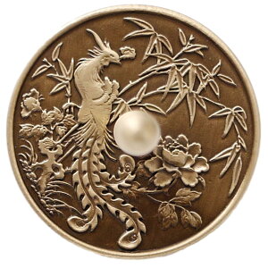 【送料無料】NOELAMOUR 香灰ツール 灰押さえ 銅製 灰ならし 灰かき 香炉灰 香木 お香 香道 (鳳凰 & 牡丹)