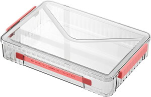 【送料無料】AllBright 書類収納ケース 書類 収納ケース 資料 保管 整理 書類整理 文房具 A4サイズ クリア (L, レッド)