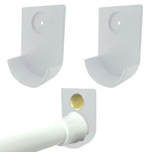 【送料無料】AllBright つっぱり棒落下防止パーツ つっぱり棒 落下 防止 収納 画鋲 耐荷重5kg 突っ張り棒 画鋲用 (ホワイト)