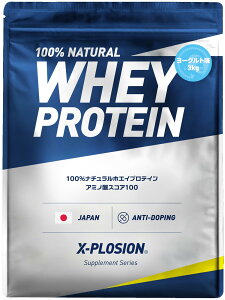 【送料無料】エクスプロージョン プロテイン 3kg ホエイプロテイン ヨーグルト味 WPC X-PLOSION 日本製造
