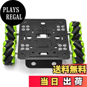�y���������zOSOYOO ���J�i���z�C�[�� �X�}�[�g�J�[ �V���[�V 4WD 80mm DC12V���[�^�[ �g�ݗ��Ď� STEM ����p ��� �~�j�l�� �A���h�D�C�[�m Raspberry Pi micro:bit�Ή� 360°�S�����ړ� Omni directional DIY�y