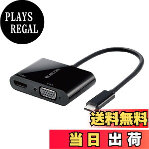 �y���������z�G���R�� �h�b�L���O�X�e�[�V���� USB-C HDMI �ϊ� TYPE-C - HDMI & VGA ( D-sub15�s�� ) �ϊ��A�_�v�^ �u���b�N �yiPhone 16/16 Pro/16 Pro Max/16 Plus �Ή����؍ρz AD-CHDMIVGABK