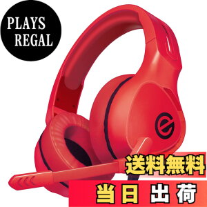 �y���������z�G���R�� �Q�[�~���O�w�b�h�Z�b�g �L�� 3.5mm �}�C�N�t�� �y PS5 / PS4 / Switch �z �y�� �����I�[�o�[�w�b�h 50mm�h���C�o �R���g���[���[�t�� ���b�h HS-G01RD