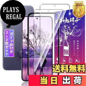 �y���������z�y2+2���Z�b�g�z�Ή� Galaxy S24 �K���X�t�B���� 2�� + Galaxy S24 5G SC-51E SCG25 �����Y�ی�t�B���� 2���y�K�C�h�g�t�� �w�䃍�b�N�����Ή��z�Ή� �M�����N�V�[S24 �����K���X �t�B���� 