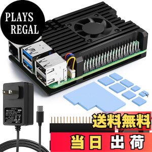 �y���������zSmraza Raspberry Pi 5 �A���~�P�[�X �����P�[�X+�q�[�g�V���N+��p�t�@�� �p�b�V�u��p 5v5a PD 27W USB-C (Type C�j�d���t�� (���Y�p�C5�{�̊܂݂܂���j