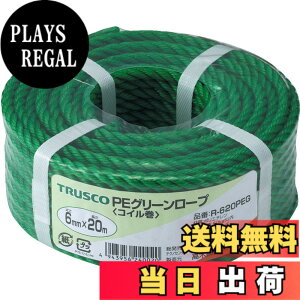 �y���������zTRUSCO(�g���X�R) PE�O���[�����[�v �� 6mmx20m 3�Ń^�C�v R-620PEG