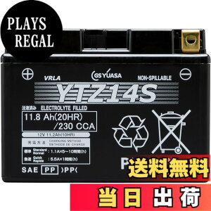 �y���������zGS YUASA [ �W�[�G�X���A�T ] �V�[���h�^ �o�C�N�p�o�b�e���[ [ �t���[�d�� ] YTZ14S