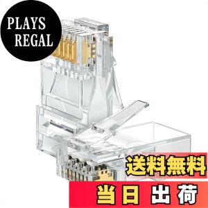 �y���������zCable Matters 100�Z�b�g LAN �R�l�N�^ RJ45 �R�l�N�^ �ۑ��r�t�� Cat 6 RJ45�v���O 8P8C UTP�P�[�u�� ���ΐ��ƒP���P�[�u���Ή�