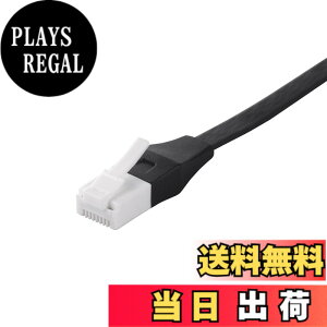�y���������z�o�b�t�@���[ BUFFALO �c���̐܂�Ȃ�LAN�P�[�u�� ���f���p �J�e�S��6a �X�g���[�g �t���b�g�^�C�v �u���b�N BSLS6AFU10BK