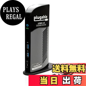 �y���������zPlugable USB3.0 / USB-C �p�h�b�L���O�X�e�[�V���� �c�u�� Windows ����� Mac �p - �f���A�����j�^�[ HDMI DVI VGA �|�[�g �M�K�r�b�g �C�[�T�l�b�g USB3.0 �|�[�gx2 USB 2.0 �|�[�gx4 �������o��
