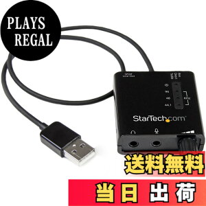 �y���������zStarTech.com USB - DAC�w�b�h�z���A���v S/PDIF�Ή� 96kHz/24bit 2x 3.5mm�~�j�W���b�N 1x 3.5mm�g�X�����N�ی^�R�l�N�^ ICUSBAUDIO2D