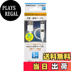 �y���������zOHM ���C�g�j���O�ϊ��A�_�v�^�[�t micro USB�P�[�u�� 1m [IP-C10MNH-W]