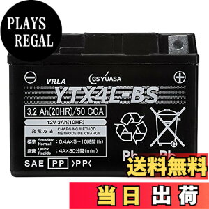 �y���������zGS YUASA [ �W�[�G�X���A�T ] �V�[���h�^ �o�C�N�p�o�b�e���[ [ �t���[�d�� ] YTX4L-BS-GY-C