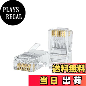 �y���������zlan �R�l�N�^,CableCreation RJ45�R�l�N�^�[50���� LAN�[�q Cat6/Cat5e �Ή� �P���������Ή� �ߐ܂�h�~