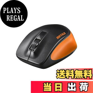 �y���������z�o�b�t�@���[ BUFFALO ���� BlueLED 3�{�^�� �v���~�A���t�B�b�g�}�E�X �I�����W BSMBW305MOR