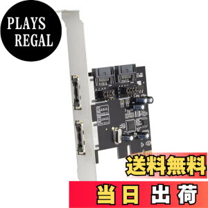 �y���������zJSER PCI-E - 4�|�[�g SATA 3.0 ESATA PCIE SATA3 6Gbps �g���J�[�h PCI-E�A�_�v�^�[