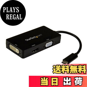 �y���������zStarTech.com 3 in 1 USB Type-C�}���`�A�_�v�^ 4K/30Hz USB-C - HDMI/DVI/VGA �u���b�N CDPVGDVHDBP