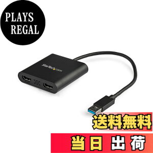 �y���������zStarTech.com USB 3.0 - HDMI�ϊ��A�_�v�^�[/2���/4K30Hz+1080p/Windows�̂� macOS ChromeOS Linux��Ή� USB32HD2