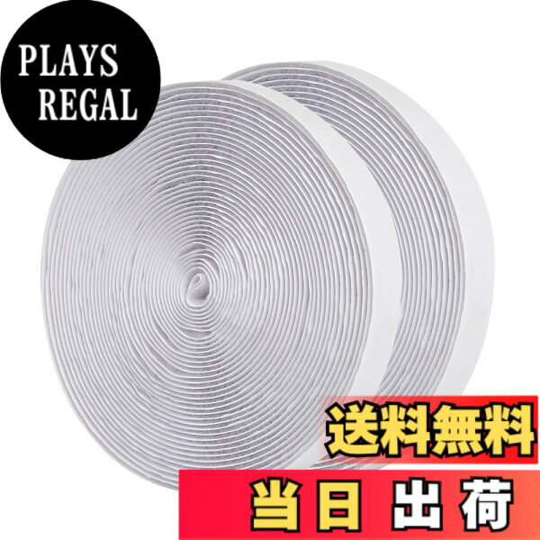 【送料無料】GWHOLE オスメスセット両面テープ付 強粘着裏糊付 幅2CMx長10M DIY用 業務用 家庭用 工業用 網戸貼り ホワイト