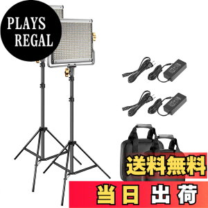 �y���������zNEEWER 2�p�b�N 480 LED�r�f�I���C�g�ƃX�^���h�L�b�g �Ɩ��B�e�p�p�l�����C�g 28W ���P�x CRI96+ 4000lux/1m 3200K-5600K�F���x ��F 0-100�������\ U�u���P�b�g�A�o�[���h�A�Ǝ��[�P�[�X�t