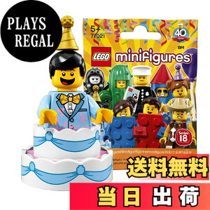 �y���������z���S(LEGO) �~�j�t�B�M���A�V���[�Y 18 �P�[�L�j�y���J���z�b LEGO Collectable Minifigures Series 18 Birthday Cake Guy �y71021-10�z
