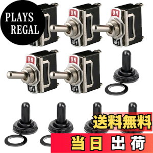 �y���������zKILIGEN �g�O�� �X�C�b�`�h�� �L���b�v �t1 ��H 2 �ړ_ 12V-24V-48V-110V/10A, 220V-230V/6A�A2�s��SPST ON/OFF�X�C�b�`�A�ԗp�I�[�g�g���b�N�p�{�[�g�i�p�b�N5�j