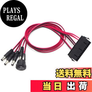 �y���������zwaves ATX �d���p 12V ���o�� �P�[�u�� 24P �� DC 2.1mm x4 �X�C�b�`�t��