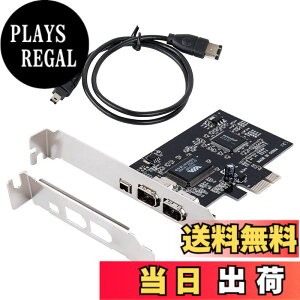 �y���������zWindows 10�pPCIe Firewire�J�[�h�AIEEE 1394 PCI Express�A�_�v�^�R���g���[��3�|�[�g�i2 x 6�s�������1 x 4�s���j�A���^�u���P�b�g�ƃP�[�u���������Windows 10�̏ꍇ�A1394a�P�[�u���t��Window