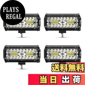 �y���������zSafego ���[�N���C�g 120W LED ��Ɠ� ���[�N���C�g ���p30�x�^�C�v 40�ALED 7�C���` �ԊO�� �_�Ƌ@�B 12V 24V���p �ėp �h���E�h�o�E�ϐk�E������ �z���C�g 6000K 9600LM 4��