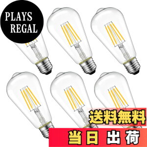 �y���������zLVWIT ST64 LED�d�� �G�W�\�������v E26���� 40W�`���� 470LM 2700K�d���F �t�B�������g �d�� �N���V�b�N ���͋C ���g�� �������Ή� 6��