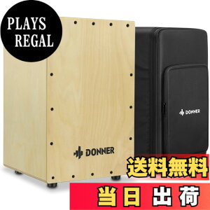 �y���������zDonner �J�z�� Cajon �Ŋy�� �ؐ� �t���T�C�Y �{�b�N�X�h���� �����M�^�[�� �J�z���o�b�O �S�����t�� �X�g�����O ��i�ȃo�[�` 30*30*48cm DCD-1