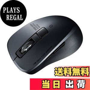 �y���������z�T�����T�v���C Bluetooth 5.0�}�E�X �É� �u���[LED 5�{�^�� 2400dpi(3�i�K�ؑ�) ���^ �u���b�N MA-BTBL155BK