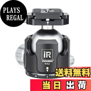 �y���������zINNOREL ���R�_�� �{�[���_�� �����_�� N�V���[�Y ��d�S �ω׏d�ő�30kg �{�[���w�b�h���a 52mm ���� CNC �A���~���� �O�r ��r ��჌�t �B�e DSLR �r�f�I�J�����p 360�x��] �p�m���} 