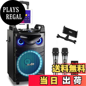 �y���������zMoukey ���C�����X�}�C�N �X�s�[�J�[�Z�b�g PA�Z�b�g �o��200W �J���I�P�Z�b�g PA�Z�b�g 12�C���`�T�u�E�[�t�@�[ Bluetooth�Ή� �[�d�� VHF�}�C�N �^��MP3/USB/TF/FM���� 8-20�g�p���� (12�C��