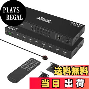 �y���������zTESmart HDMI �؂�ւ��� 8����1�o�� �ؑ֊� 8�|�[�g 4K@60Hz 8x1 �Z���N�^�[ HDMI �X�C�b�` ���������� EDID�@�\ HDCP2.2 RS232�ALAN�|�[�g �����X�L�����@�\ �������o�@�\ �P�[�u���A�����R��
