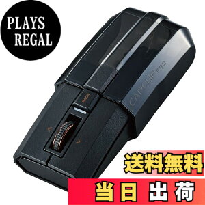 �y���������z�G���R�� �}�E�X Bluetooth (iOS�EiPadOS�Ή�) �[�d�� �É� �`���g�z�C�[��(���X�N���[��) �v���[�����[�h���� Ultimate Blue LED 4�{�^�� CapClip Pro �u���b�N M-CCP1BBBK